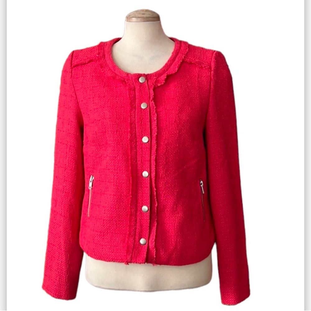NWT $148 Miss Me couture tweeted pink blazer size L